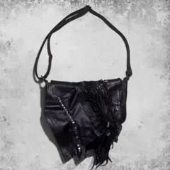 Rare Black Croco Leather Bag archive 00s - メルカリ