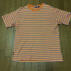 90s 00s usa製 HEARTLAND 紫とオレンジのボーダー柄 tシャツ - メルカリ