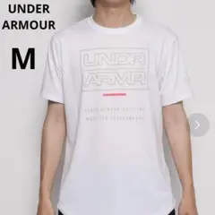 アンダーアーマー メンズ M バスケットボール 半袖Tシャツ　ロゴT ホワイト