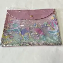 サンリオ　キキララ　フラップ付きポーチ　フラットポーチ