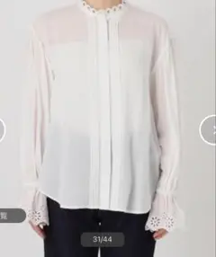 SLOBE IENA カット刺しゅうブラウス