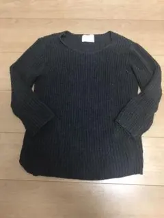 ZARAkids シンプルニット 無地 チャコールグレー 7才　120cm