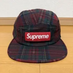 Supreme Plaid Camp Cap レッド 16aw