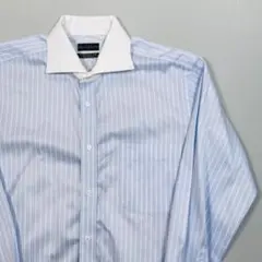 【ヒルトン】Lサイズ 41 サックスブルー クレリック シャツ HILTONのサムネイル