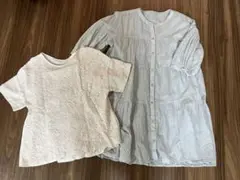 earth music&ecology ティアードワンピース×レーストップス