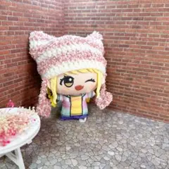 ぬい服 ぬいぐるみ ちびぐるみ 猫耳ニット帽 編み物 ハンドメイド9