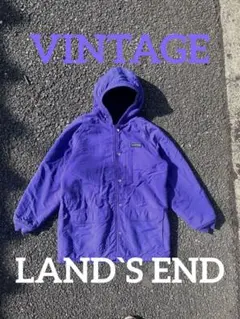 超希少　Lands' End ドローコード付き　紫 マウンテンパーカー　古着のサムネイル