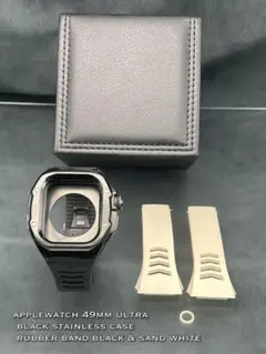 アップルウォッチ ウルトラ ultra 49mm ステンレスケース ベルト2本