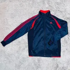 ★アディダス CLIMALITE ジャージジャケット 赤線 L★チャック破損