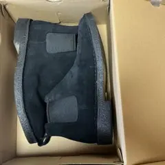 黒 スエード サイドゴアブーツ