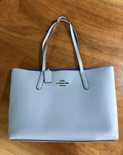 COACH コーチ トートバッグ シティトート A4 レザー ライトブルー 水色