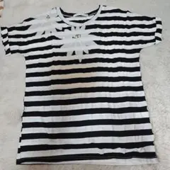 Bon Jours ボーダーTシャツ フラワーモチーフのサムネイル