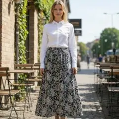 【新品未使用】アフタヌーンティー リバティ柄 マキシフレアスカート 小花柄