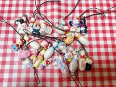 ラウンドワンハローキティ ストラップ 16個セット