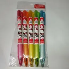 ハローキティ　ボールペン　５本　ラグビー