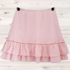 B2184 REAL RICHE ミニ 台形スカート(36) ピンク 裏地あり