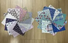 花柄・チェック柄 コットン生地 はぎれセット