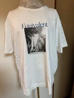 新品Equivalent プリント 半袖 Tシャツ ホワイトXL-2xl