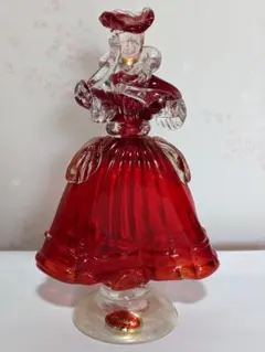 ♦️ムラーノ島 ムラーノグラス 婦人像人形 イタリア製 ベネチア 美術品骨董品 ♦️珍物レア物ムラーノ島 ムラーノグラス マリア像人形