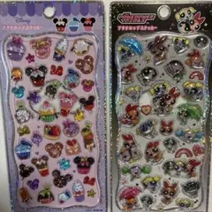 プチドロップステッカー(ディズニーカップケーキ、パワパフ)２枚セット