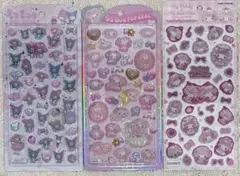 キャンディグリッターステッカーマイメロ　ピアノうるちゅるベビーマイメロ　クロミ