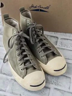 CONVERSE Jack Purcell ハイカット スニーカー カーキ