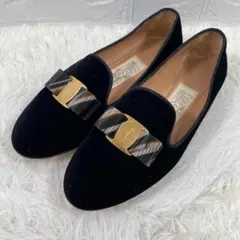 【美品　希少】サルヴァトーレフェラガモ　ベロパンプス　ヴァラリボン　ブラック