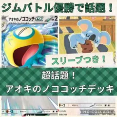 【スリーブ付き最安値！】ジムバトル優勝で話題！アオキのノココッチデッキ