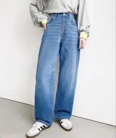 moment+ デニムストレートパンツ