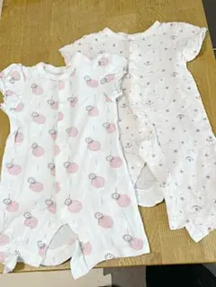 ♪花柄ロンパース2点セット♪