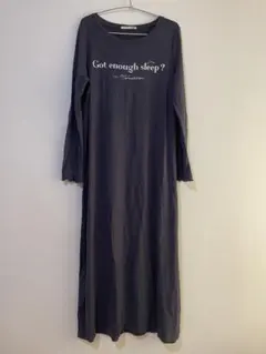 ジェラートピケ　レーヨンロゴワンピルームウェア