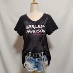 US古着 USA製 ハーレーダビッドソン Tシャツ 2X 黒のサムネイル