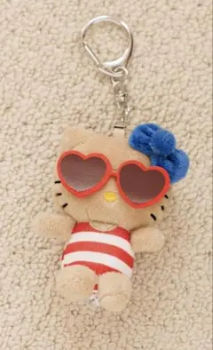 ローリーズファーム　ハローキティ　キーホルダー　水着サングラス　日焼けキティ
