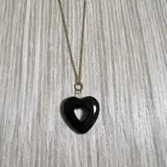 オニキス ハート ペンダント ネックレス