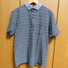 【美品】クロコダイル ポロシャツ メンズ M ストライプ ゴルフ ユニセックス