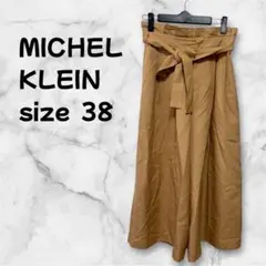 【a-813】 MICHEL KLEIN ミッシェルクラン ワイドパンツ M相当