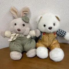 ファンシー くま うさぎ ぬいぐるみ 昭和レトロ 当時物 インテリア