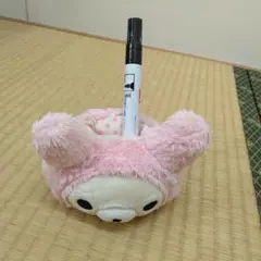 美品　リラックマ　ペン立て　リモコン立て　ぬいぐるみ　ピンク色