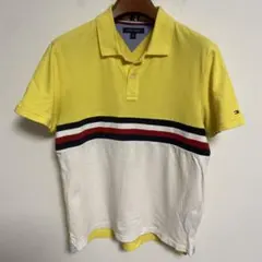 TOMMY HILFIGERトミーヒルフィガー イエロー 切替ポロシャツ M