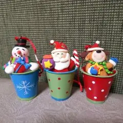 クリスマス オーナメント レトロ サンタクロース トナカイ スノーマン