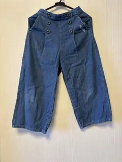 ピンクラテ　デニムワイドパンツ XS/150