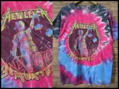 G② TA366 メタリカ 半袖 タイダイ染め Tシャツ ヘヴィメタ L