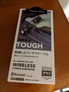 Tough ワイヤレスステレオイヤフォン ブラック