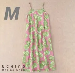 新品 UCHINO クレープガーゼ パインプリント キャミワンピース リゾートのサムネイル