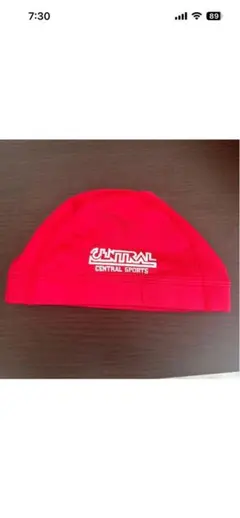 CENTRAL SPORTS 水泳帽 レッド Lサイズ