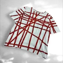 HERMES PARIS エルメス　マルジェラ期半袖Tシャツ 紅白M（E1のサムネイル