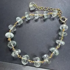 キラキラ✨大粒グリーンアメジストのブレスレットv68