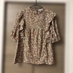 OLIVE des OLIVE 花柄フリル半袖ブラウスのサムネイル