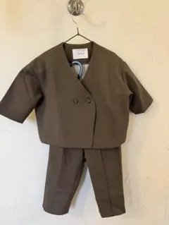 rizière フォーマルスーツ 90 ブラウン　蝶ネクタイ付き　3点セット