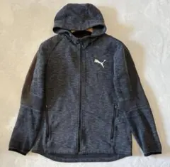 プーマ メンズ フルジップ パーカー 軽量 ブラック M スポーツ　ジャージ